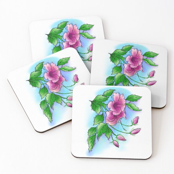 Aperçu de l'œuvre Fleur d'hibiscus tropical rose créée et vendue par medhadesh.