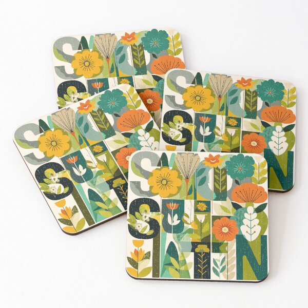 Item preview, Sustainable Word Art with Retro Flowers – Eco Modern Design designed and sold by Moss and Moon Studio.