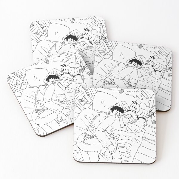 Item preview, Destiel cuddling coloring page designed and sold by Melle-OtterWise.