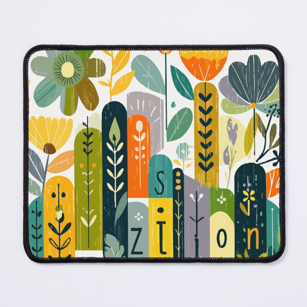Item preview, Sustainable Word Art with Retro Flowers – Eco Modern Design designed and sold by Moss and Moon Studio.