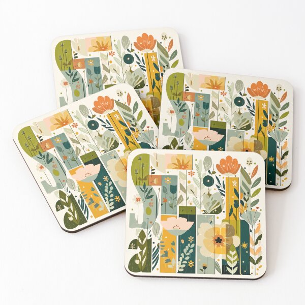 Item preview, Sustainable Word Art with Retro Flowers – Eco Modern Design designed and sold by Moss and Moon Studio.