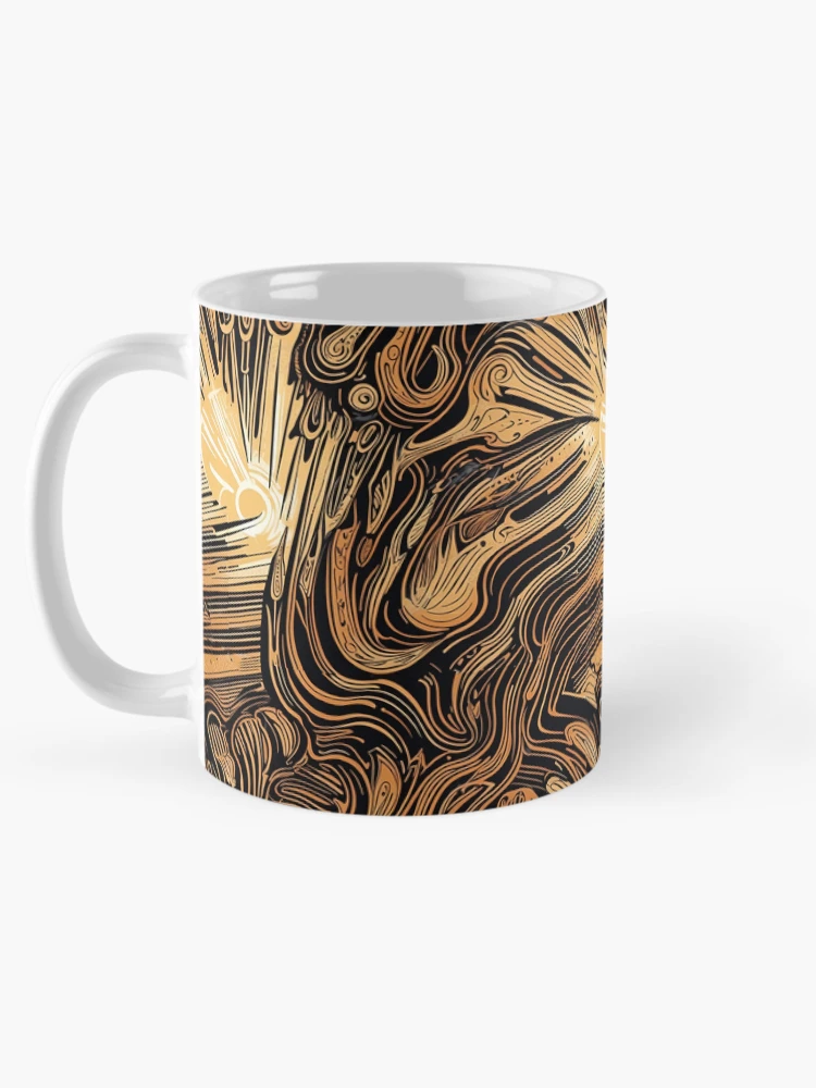 Thumbnail 5 of 6, Coffee Mug, Sun Rays Pattern Design designed and sold by Domo-Design.