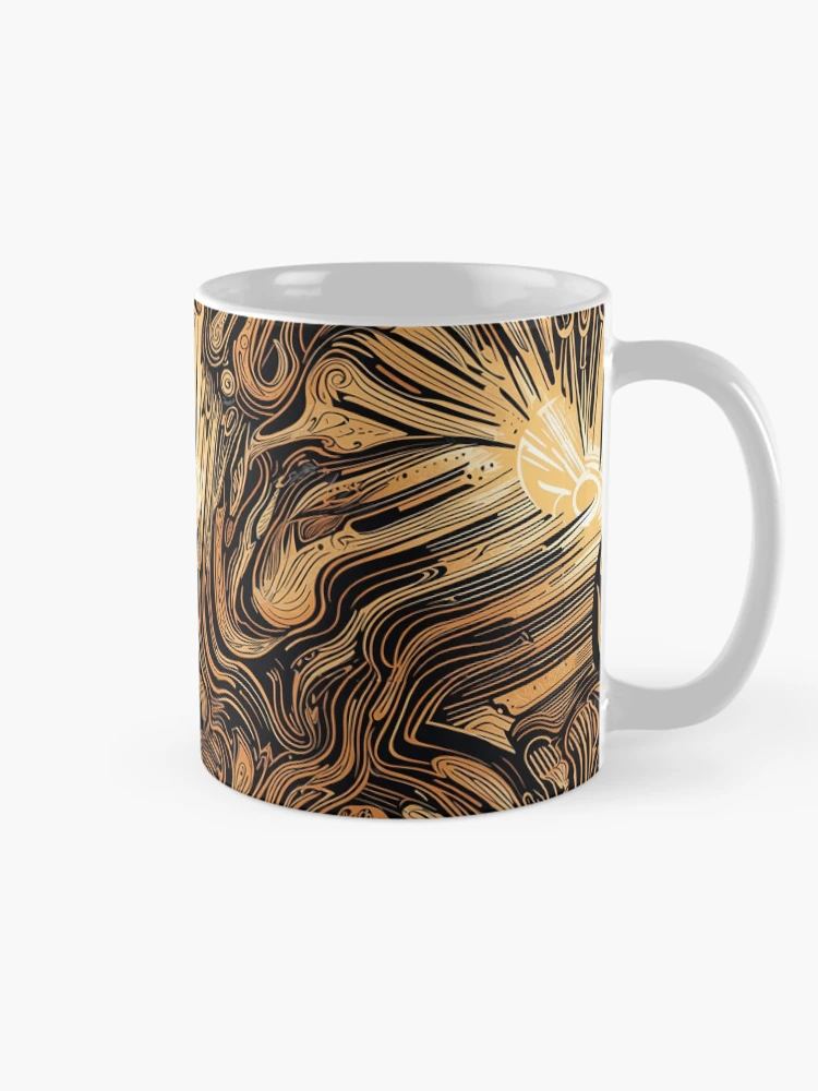 Thumbnail 3 of 6, Coffee Mug, Sun Rays Pattern Design designed and sold by Domo-Design.