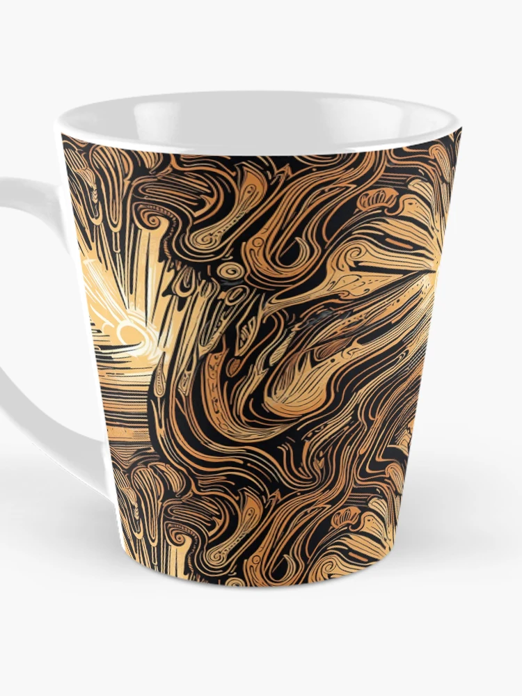Thumbnail 3 of 4, Coffee Mug, Sun Rays Pattern Design designed and sold by Domo-Design.
