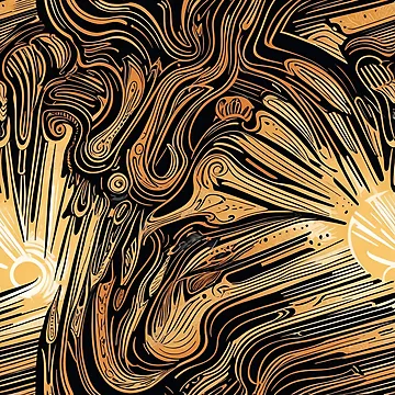 Artwork thumbnail, Sun Rays Pattern Design by Domo-Design