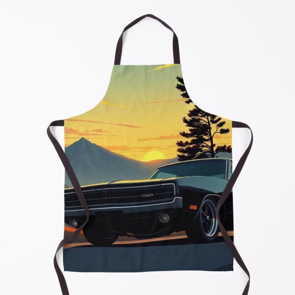 Item preview, Dodge Challenger in the mountains, sunrise, freedom 3 designed and sold by Salimgor Hangaround Music.