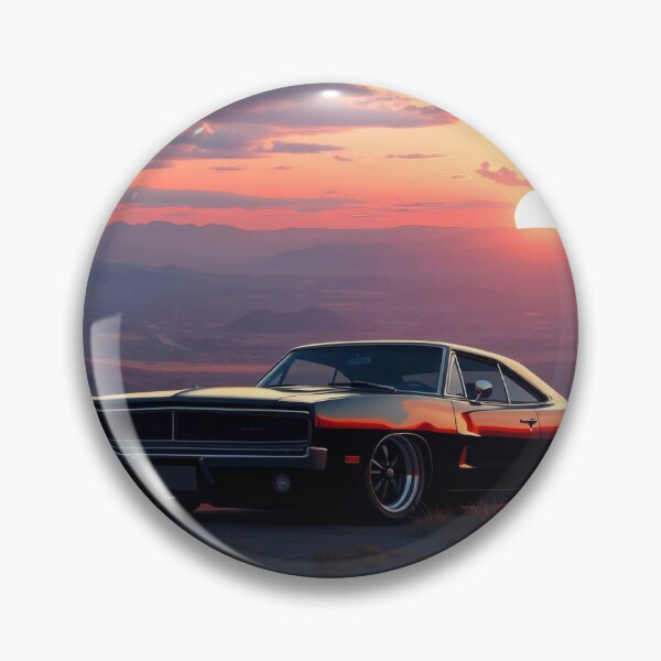 Item preview, Dodge Challenger in the mountains, sunrise, freedom 4 designed and sold by Salimgor Hangaround Music.