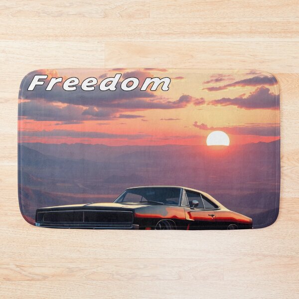 Item preview, Dodge Challenger in the mountains, sunrise, freedom 4 designed and sold by Salimgor Hangaround Music.