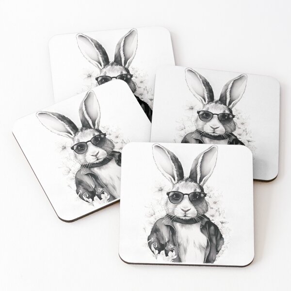 Item preview, A cool bunny with a jacket and sunglasses designed and sold by Rose Design & Photos.