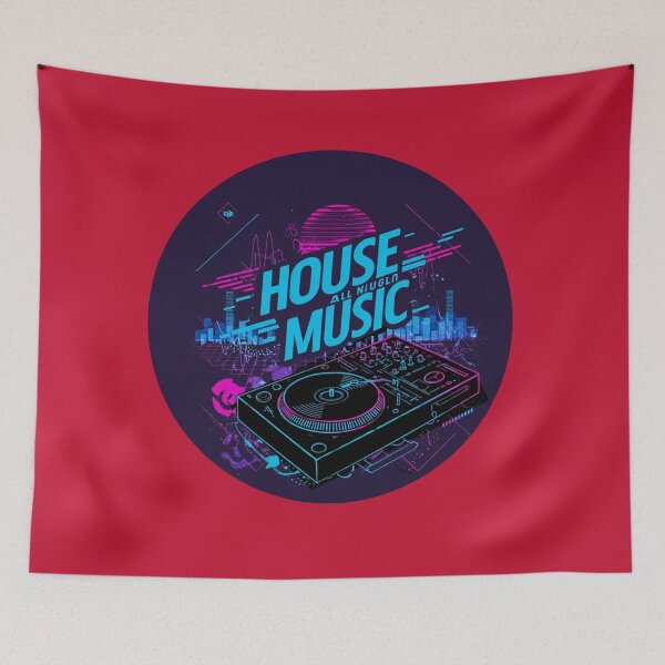 Item preview, Retro House Music T-Shirt for Men DJ Party Rave EDM Clubwear. designed and sold by TrebdoraCrafts.
