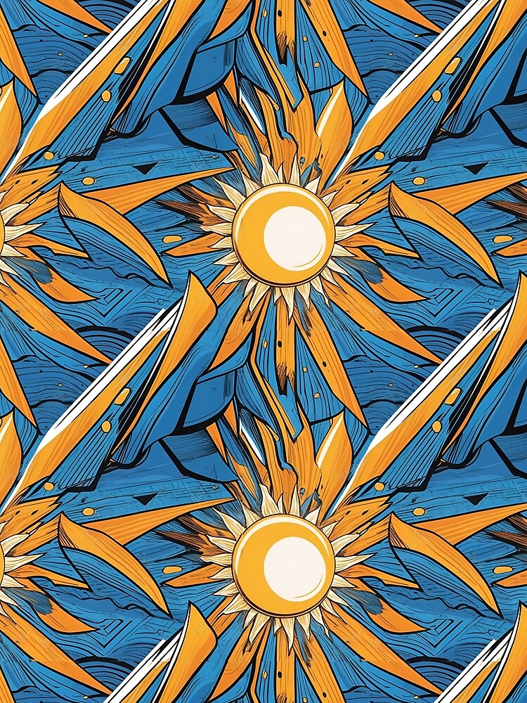 Thumbnail 3 of 3, Scarf, Sun Rays Pattern Design 3 designed and sold by Domo-Design.