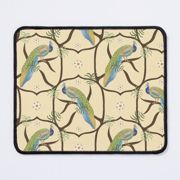 Item preview, Peacock Pale Yellow Cream Pattern  designed and sold by sarahsdesigns02.