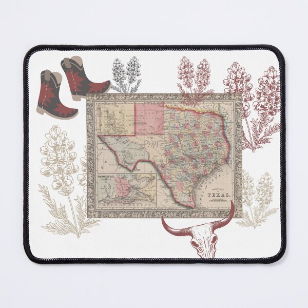 Item preview, Texas, old- style map designed and sold by smiledeer78.