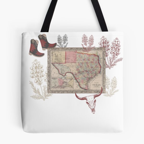 Item preview, Texas, old- style map designed and sold by smiledeer78.