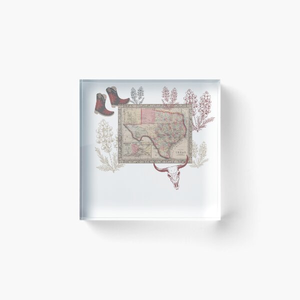 Item preview, Texas, old- style map designed and sold by smiledeer78.