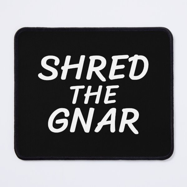 Item preview, Shred the Gnar - MTB and Skateboarding Sticker_white designed and sold by KarlMast.