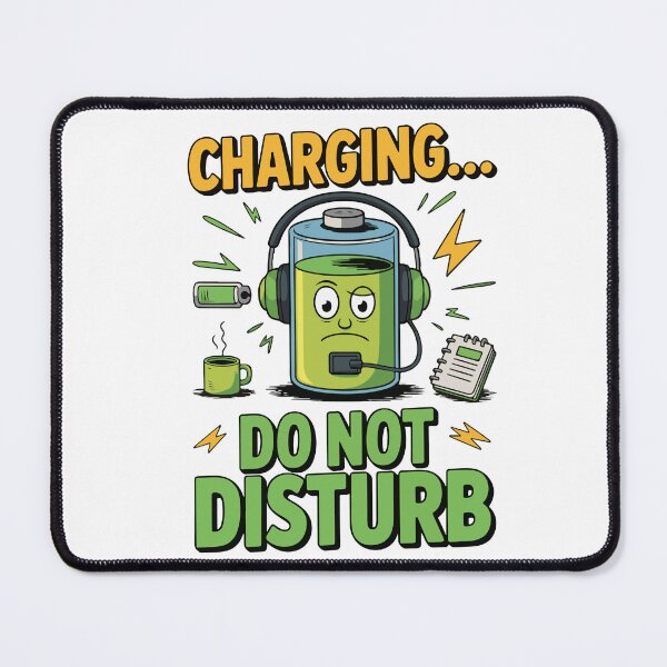Aperçu de l'œuvre Chargement Ne pas déranger – Design d'ambiance de batterie amusant créée et vendue par Lamarcy.