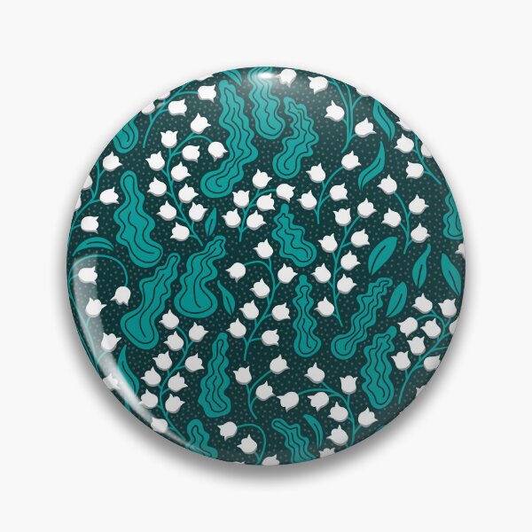 Item preview, Strong aqua-green lily of the valley flowers for bold, fresh rooms designed and sold by colorofmagic.