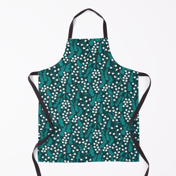 Item preview, Strong aqua-green lily of the valley flowers for bold, fresh rooms designed and sold by colorofmagic.