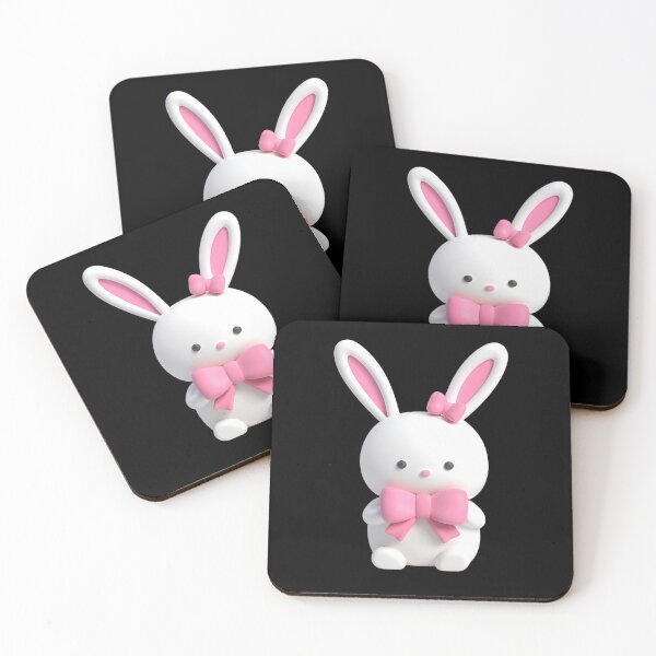 Item preview,  Rabbit Lover,  Cool Rabit, Stylish Bunny, White Bunny, Cute Rabbit, Bunny made of blocks,  designed and sold by KolorellaS.