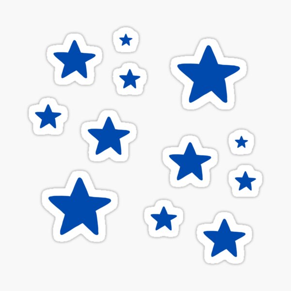 Artikel-Vorschau von Blauer Stern - Stickerbogen, designt und verkauft von stickers4-days.