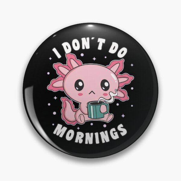 Item preview, Funny I DonT Do Mornings Grumpy Axolotl Drinking Coffee designed and sold by Shaun-Arts.