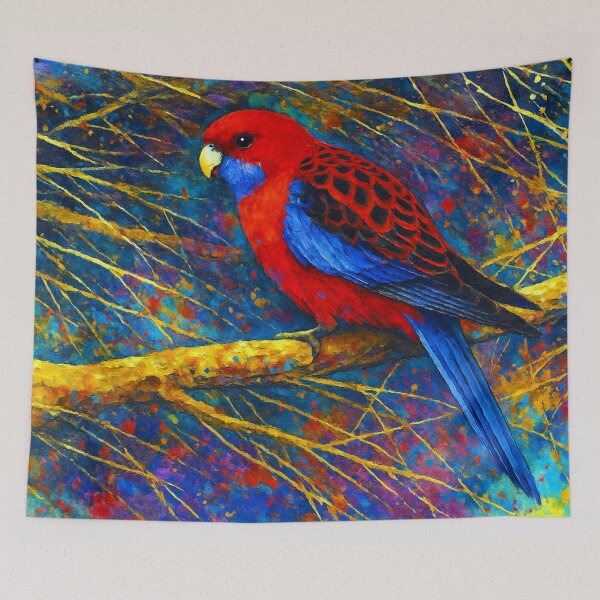 Item preview, Crimson Rosella in the Painted Tangle designed and sold by ChrisButler.