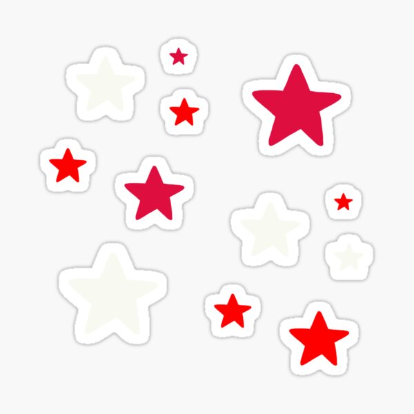Item preview, Red and white star - sticker sheet (arsenal)  designed and sold by stickers4-days.