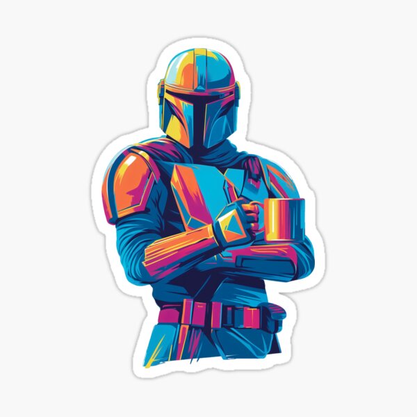 Item preview, Coffee Mando Illustration designed and sold by MemeHodlr.