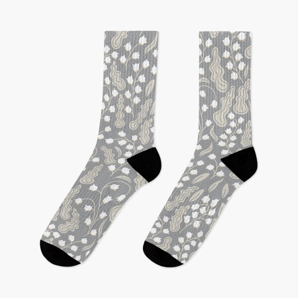 Item preview, Delicate dark grey lily of the valley flowers for bright, fresh rooms designed and sold by colorofmagic.