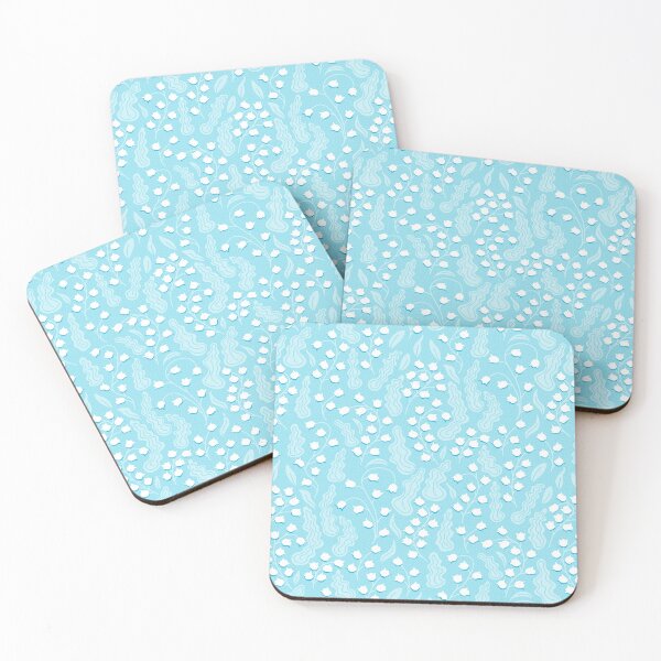 Item preview, Strong baby blue lily of the valley flowers for bright, fresh rooms designed and sold by colorofmagic.