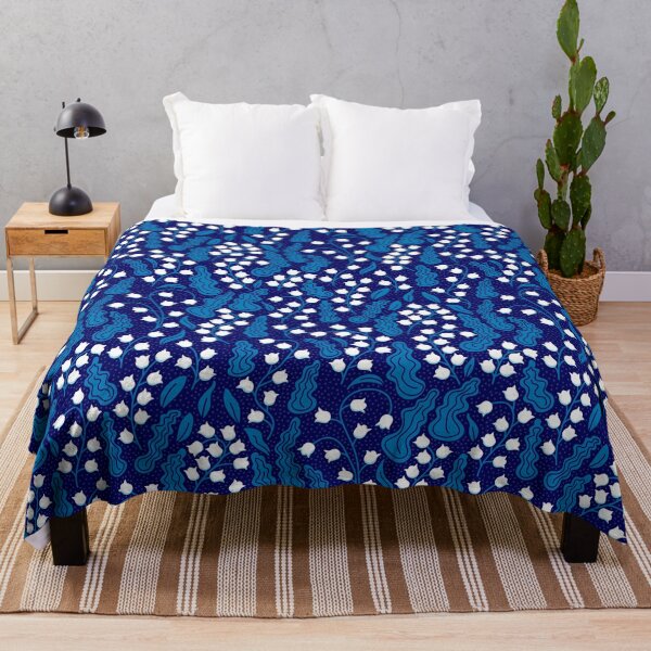 Item preview, Strong, bright blue lily of the valley flowers for bright, fresh rooms designed and sold by colorofmagic.