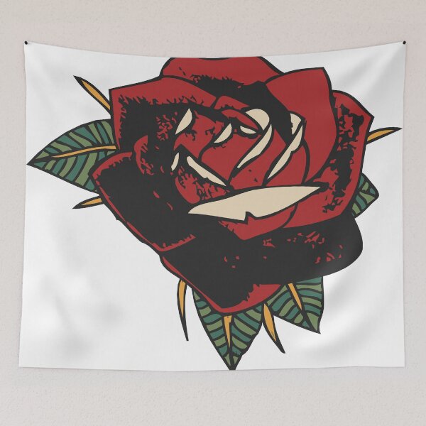 Item preview, rose flower tattoo style designed and sold by Achille3777.