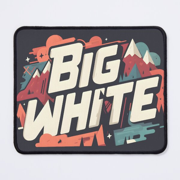 Item preview, Big White: Mountain Adventure Typography Art designed and sold by tokyojeff.