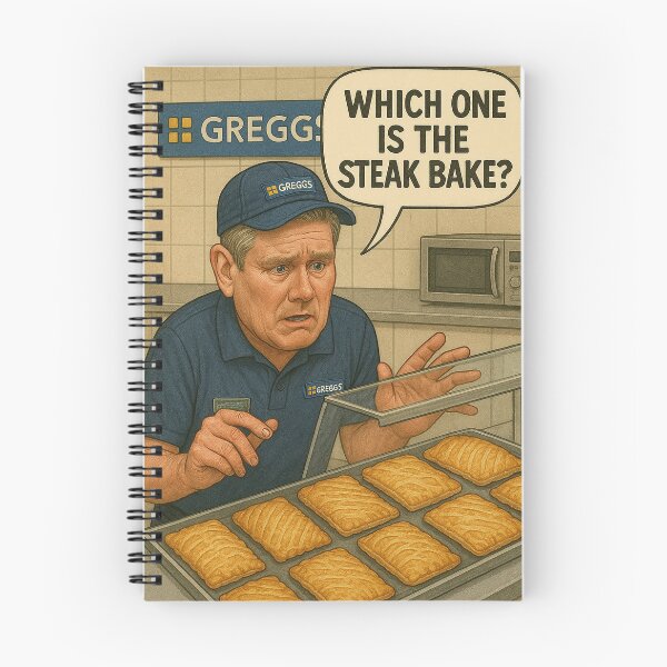 Item preview, Kier Starmer working in Greggs designed and sold by BrowsingBrains.