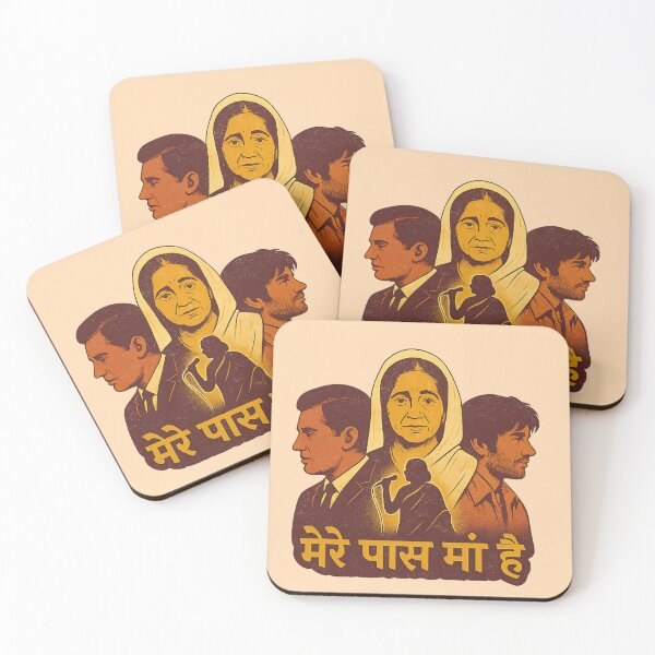 Item preview, Mere Paas Maa Hai | Vintage Bollywood Quote Design designed and sold by Fanfandom Studio.