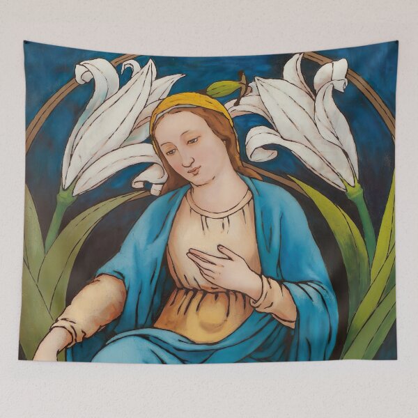 Item preview, Inspired By Madonna of the lilies by Alphonse Maria Mucha designed and sold by Tamas Das.