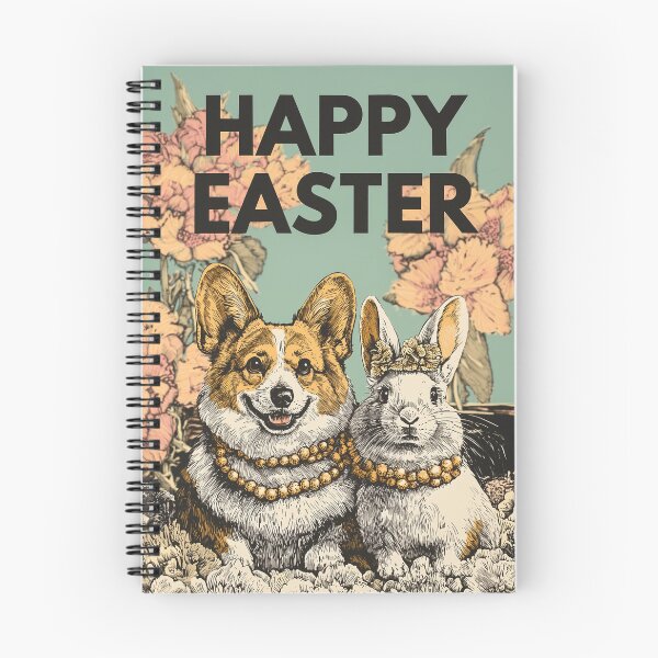 Item preview, Corgi and Bunny Spring Easter Cute Digital Print Animal Lover Gift 026 designed and sold by aniMo Japan.