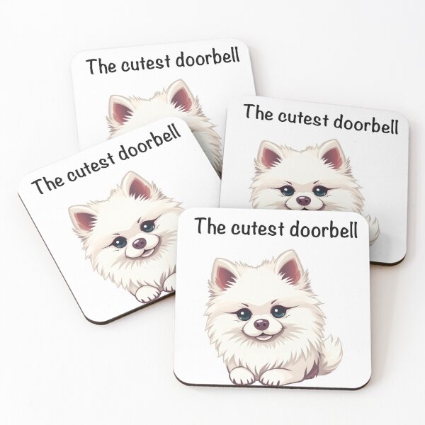 Item preview, Pomeranian doorbell designed and sold by Creative Hand Drawn Digital Art.