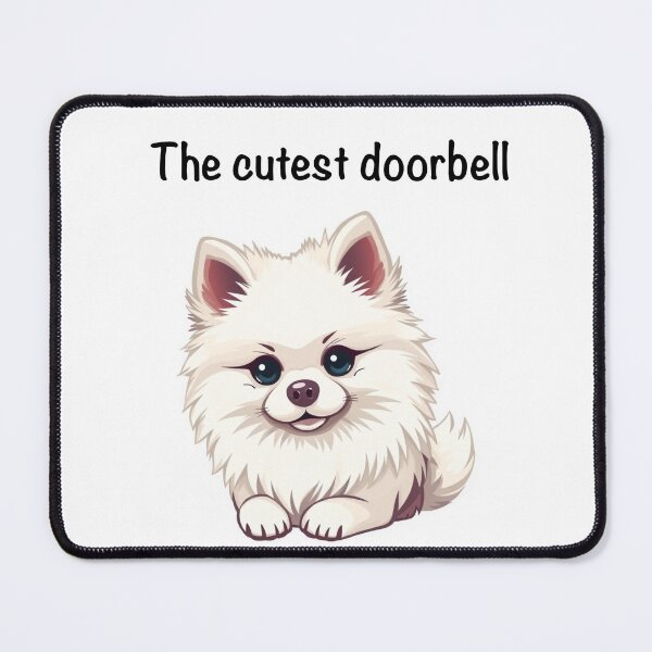 Item preview, Pomeranian doorbell designed and sold by Creative Hand Drawn Digital Art.