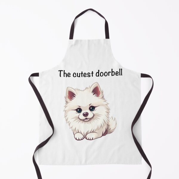 Item preview, Pomeranian doorbell designed and sold by Creative Hand Drawn Digital Art.