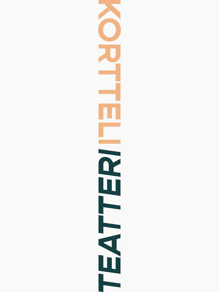Thumbnail 3 of 3, Sticker, Kortteliteatteri_logo_väri_pysty designed and sold by Teatteri00660.