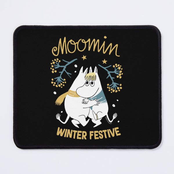 Item preview, Moomin's Winter Festive Moomintroll & Snorkmaiden Dancing designed and sold by MoominStore.