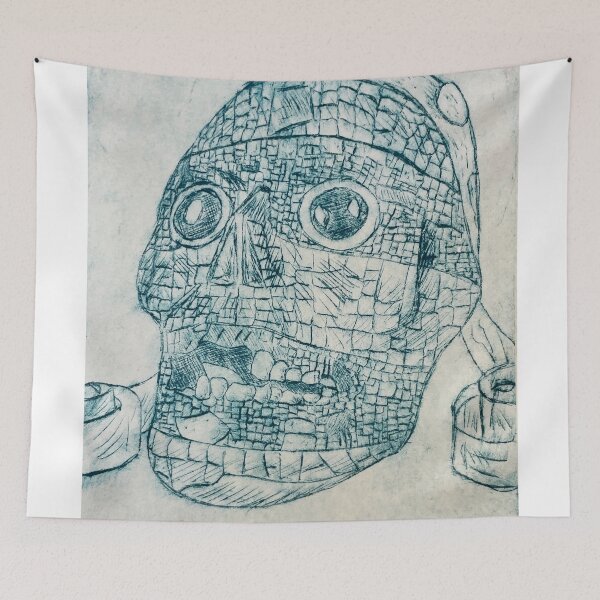 Item preview, Aztec skull, British museum, Britain, skull,  designed and sold by Print paint and pixel.