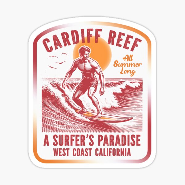 Aperçu de l'œuvre Cardiff Reef Surfers Paradise Encinitas San Diego Californie créée et vendue par eclecTEEq.