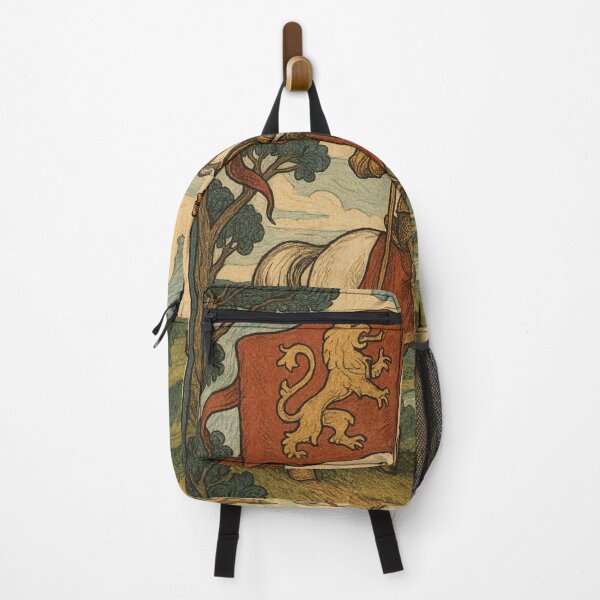 Item preview, West Kingdom Rider – Lion Banner Medieval Fantasy Scene designed and sold by Places On Earth.