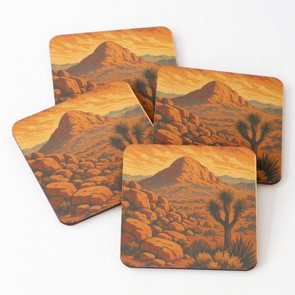 Item preview, Ryan Mountain at Sunset – Joshua Tree National Park Vista designed and sold by Places On Earth.