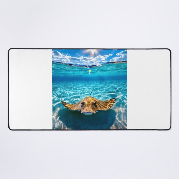 Item preview, Captivating underwater stingray beneath the sunlit sky designed and sold by Artessie.