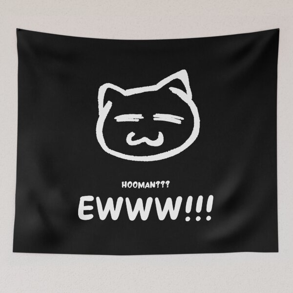 Item preview, Ewww Hooman: Funny cat quote T-shirt and Merchandise | Black designed and sold by Drunken Tailor.