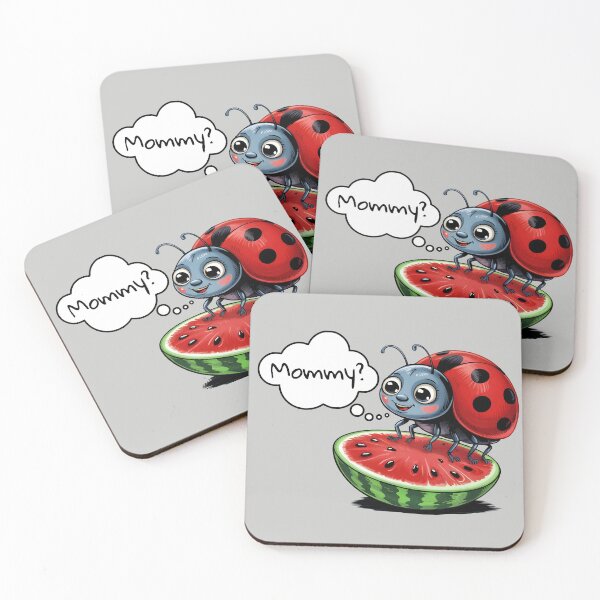 Item preview, Funny Cute Kawaii Ladybug on Watermelon Joke - Mommy? designed and sold by CreativeKami.
